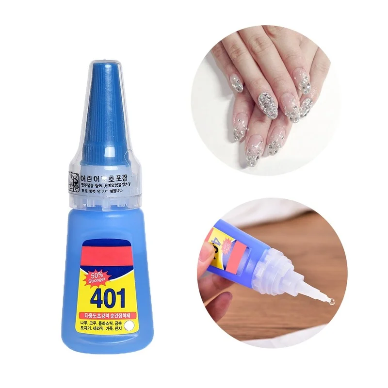 

Multifunctional 401 Mighty Instant Adhesive Glue 20g Super Strong Nail Glue Home Office School Handmade Wood Products Nail Glue