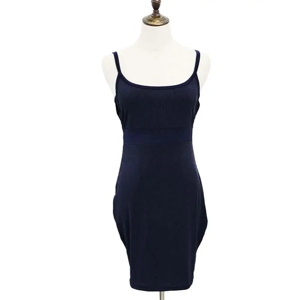 Летнее женское платье 70% Лидер продаж сексуальное Ребристое открытое Клубное