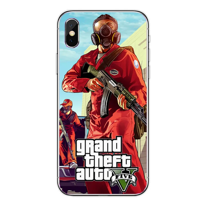 Grand Theft Auto GTA V Мягкий Силиконовый ТПУ чехол для телефона iPhone XS Max XR X 10 8 7 6S Plus 5s SE 8PIUS