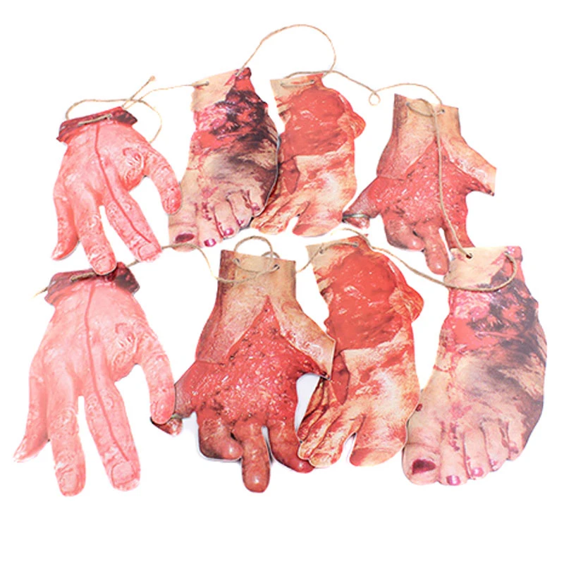 Хэллоуин ужас висит Вымпел кровавые руки привидениями вечерние украшения