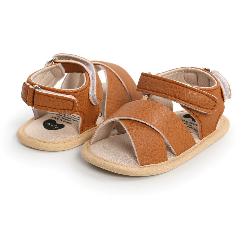 

Сандалии Baywell для маленьких мальчиков и девочек, летняя обувь из искусственной кожи для малышей, обувь для новорожденных, нескользящая обув...