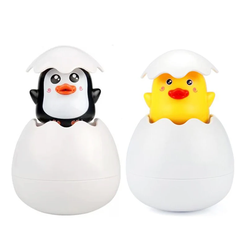 Детские игрушки для ванной с пингвином дождем яйцом Spay Water Little Duck Shower Детская