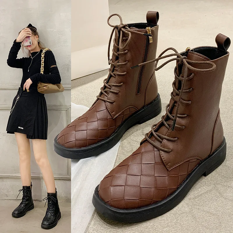 

Women's Martin boots autumn and winter new women's boots lace-up casual British lace-up women's shoes comfortable and versatile