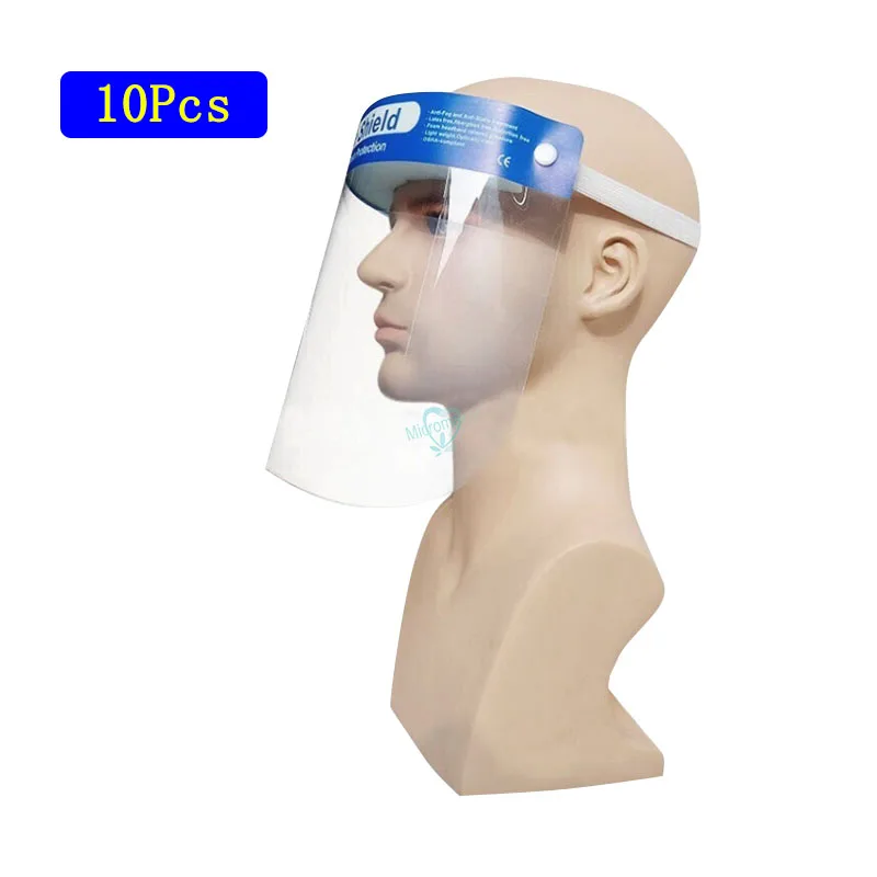 

10pcs Dust-proof Protective Visor Clear Anti-fog Anti-spitting Splash Full Face Covering Mask Shield Prevent splashing