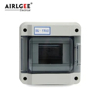 ip65 hk 5ways 5 way 140140105mm waterproof plastic wire distribution box circuit breaker switch box with transparent cover