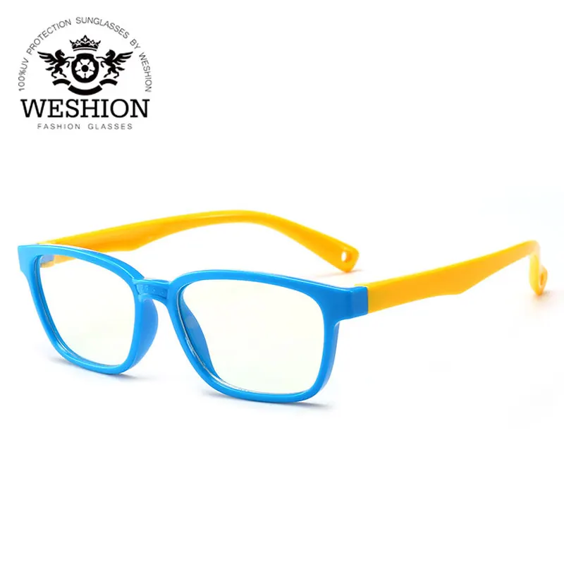 Квадратные очки с защитой от синего света Детские гибкие оптические оправы по