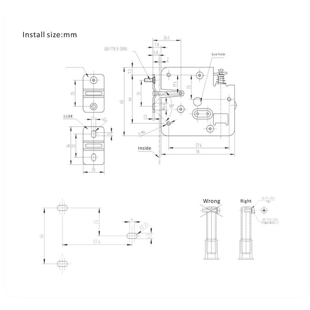 Встроенный пружинный замок автоматически открывающийся дверь/Умный Замок