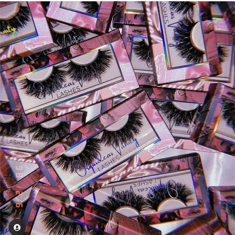 500pcs customize paper eyelashes box with logo wholesale mink lashes square price |