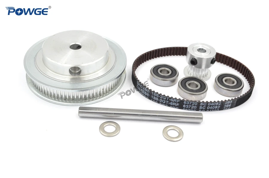 Приводной блок POWGE VORON 2 4 2GT 80T 20T зубчатый шкив 188 6RF GT2 петля ремня подшипник вала 625