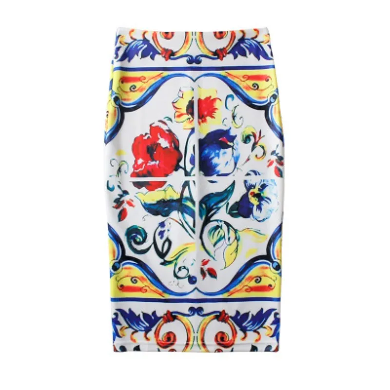 2019 Летний стиль юбка карандаш Для женщин Высокая Талия зеленые юбки Винтаж