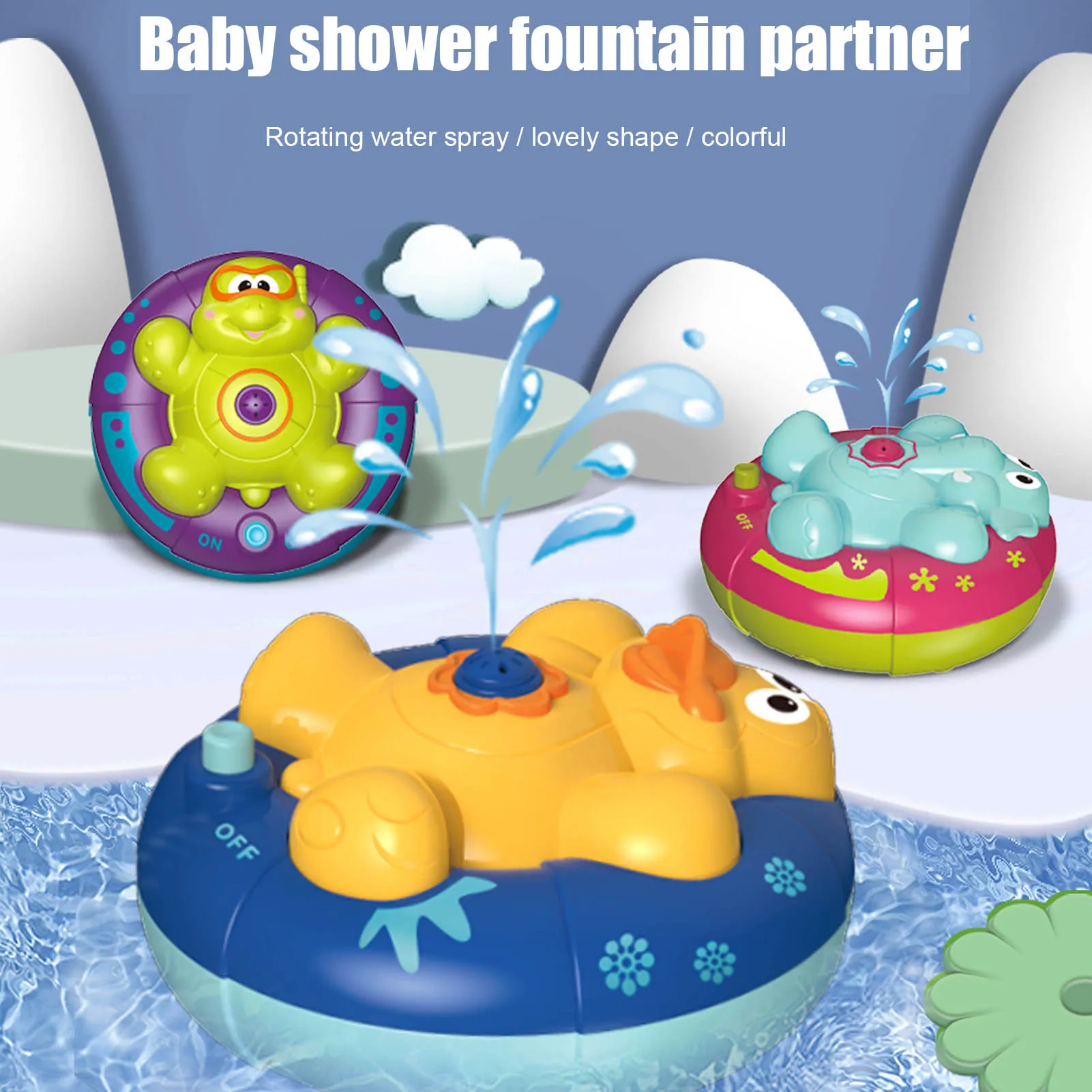 

Baby Bath Toys Rotating Water Shower Swimming Water Bathing Toys For Kids Electric Animals Bath Ball Toys Gift Toys Gift present