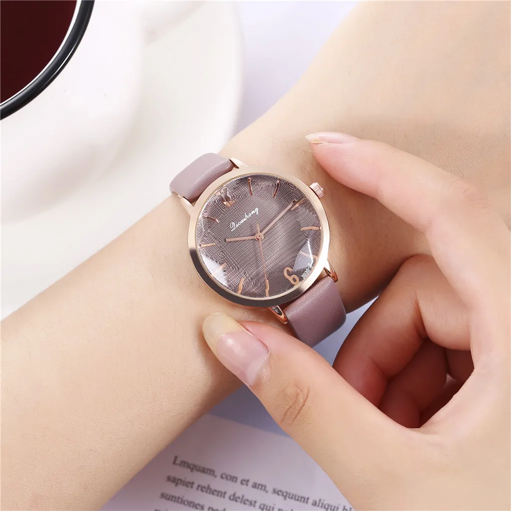 reloj mujer women watches Licaihong Sleek Minimalist Dial Face Glass Belt Ladies Quartz wrist for bayan kol saati | Наручные часы