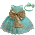 Детское кружевное платье-пачка с большим бантом, на возраст 1-5 лет