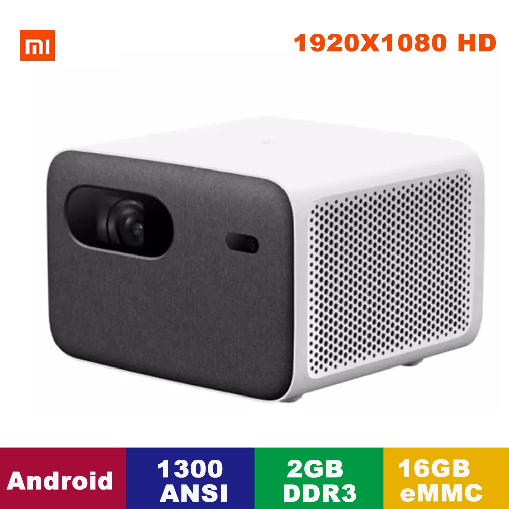 Xiaomi Mijia Projector 2 Pro Smart Laser TV 1300 ANSI HD 1080P Full HD Resolution 2GB+16GB eMMCAI Voice Remote Control