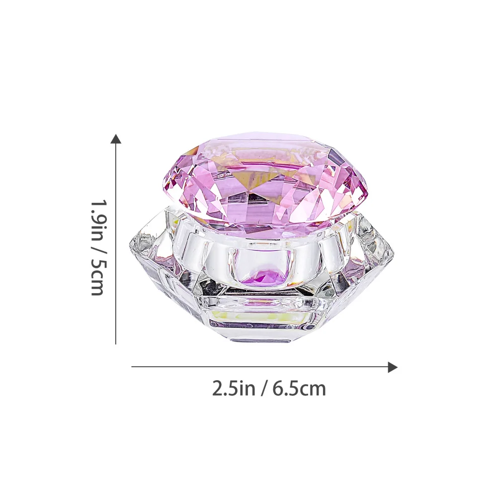 

Nail Art Crystal Cup with Lid Manicures Acrylic Liquid Powder Glass Cup