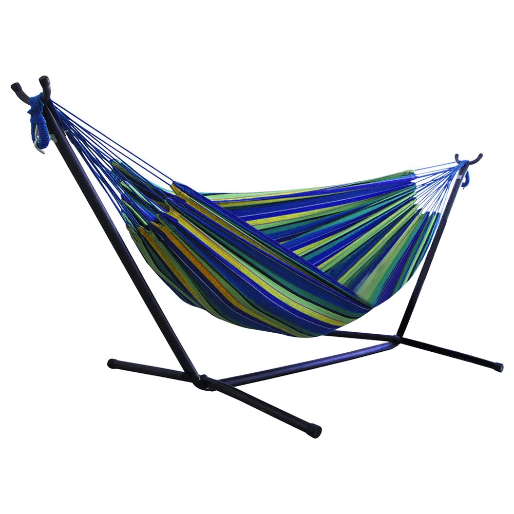 

Portable hammock outdoor hammock garden Sports Home Travel Camping swing canvas stripe hammock thickened anti rollover chair0.8M