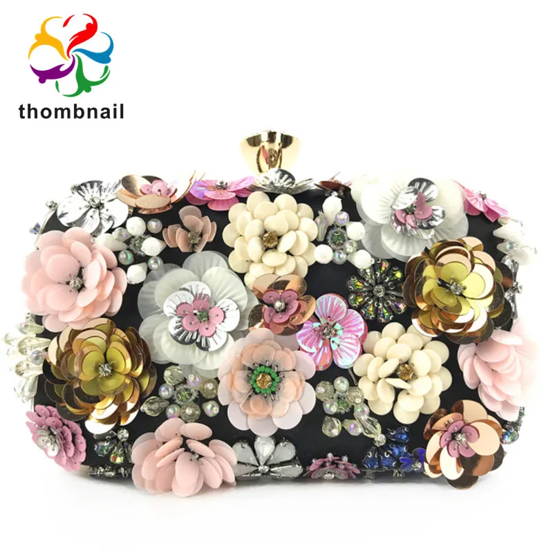 Черные вечерние сумки клатчи с кристаллами радужной расцветки женские свадебные