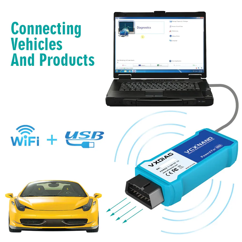 Wifi VXDIAG VCX NANO для GM/OPEL VXDIAG для GM/OPEL поддержка GM Tech2Win и GDS2 wifi версия