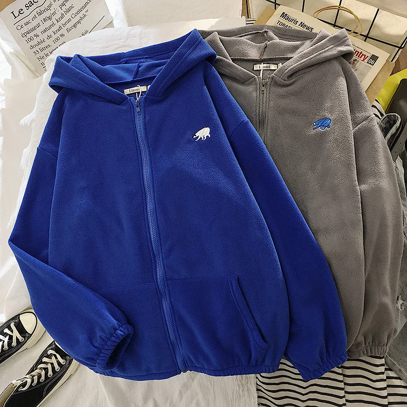 

Толстовка женская оверсайз с капюшоном, на молнии, с принтом