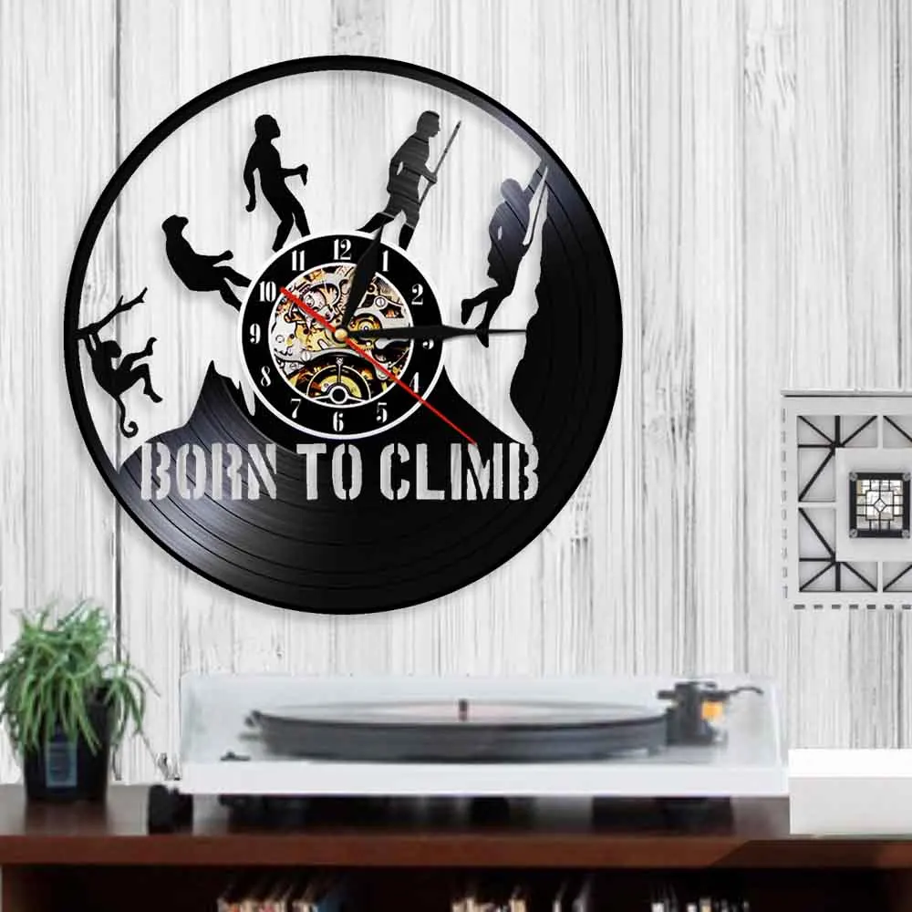 Виниловые 3D настенные часы Climb Evolution креативные спортивные Born To Современный