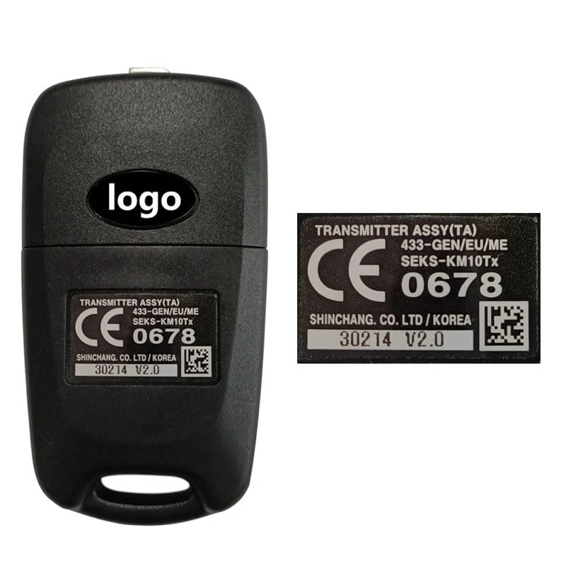 CN051132 Genuine For KIA Morning 2011+ Flip Remote Smart Auto Car Key Fob SEKS-KM10TX TOY40 Blade ID46 Chip 433MHz 2 Button | Автомобили и