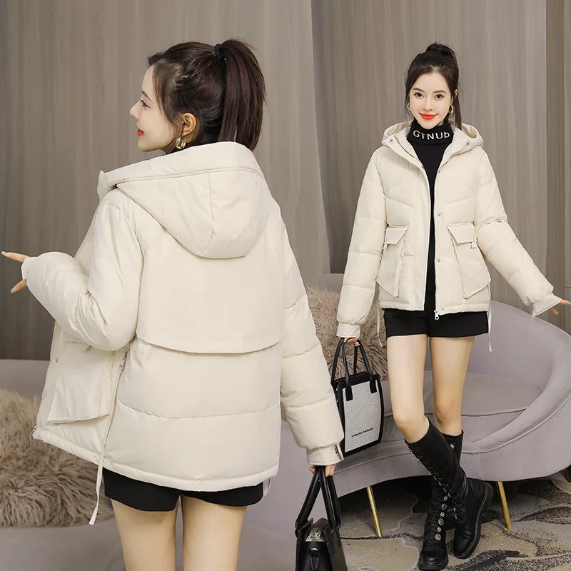 Winter Clothes Women  Bubble Coat Hooded Thick Short Bread  2021 New Korean Version Loose Warm Cotton Jacket