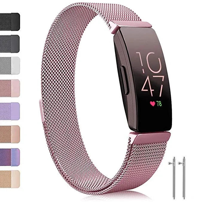 Ремешок для часов Fitbit Inspire HR ремешок Inspire ремешки металлический магнитный с миланским плетением Замена Петли Для Fitbit Inspire Band - Цвет: 6