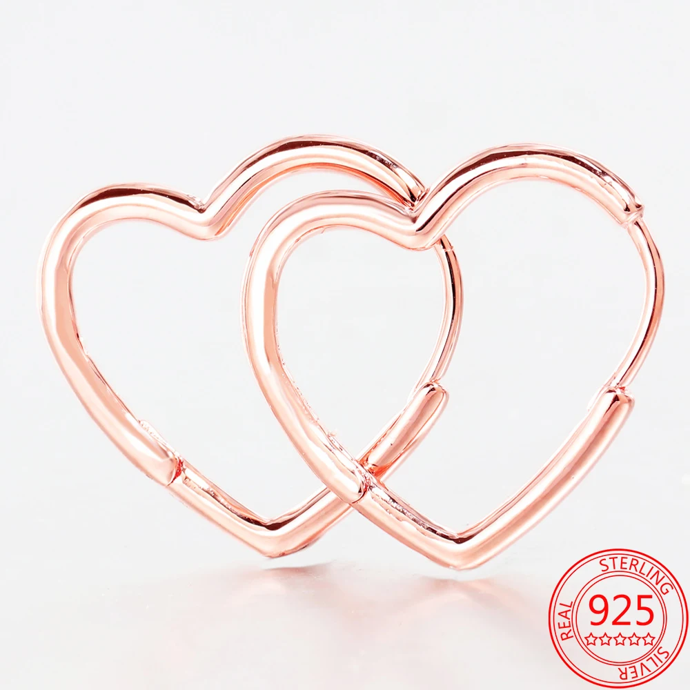 

Authentic 925 Sterling Silver Brand Hoop Earrings Halo Round Crown & Rose Gold Ladybug Stud Earrings Romantic Mother's Day Gift