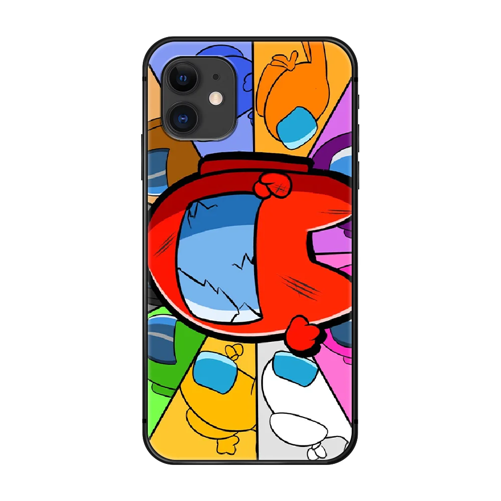 

Among Us Phone Case Cover Hull For iphone 5 5s se 2 6 6s 7 8 plus X XS XR 11 PRO MAX black coque 3D back tpu waterproof pretty