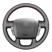 Black PU Leather Car Steering Wheel Cover for Peugeot Boxer 2006-2019 Citroen Jumper 2006-2019 Relay 2008-2019