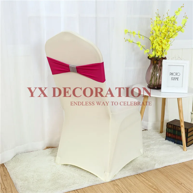 Красивое украшение для стула из спандекса с лентой лайкры 50 шт./партия|Перевязи| |