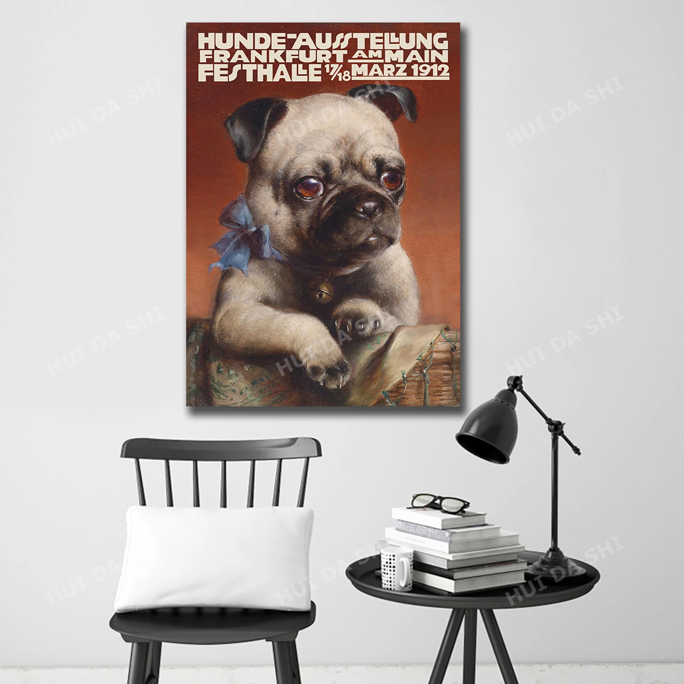 

Pug Exhibition Poster Pug Poster Art Pug Decor Pug Gift