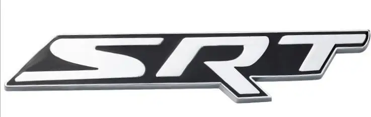 black and silver Для Dodge Challeng хром SRT 3D Металлическая Автомобильная боковая эмблема наклейка задний багажник эмблемы Стайлинг автомобиля Наклейка - Название цвета: black and silver