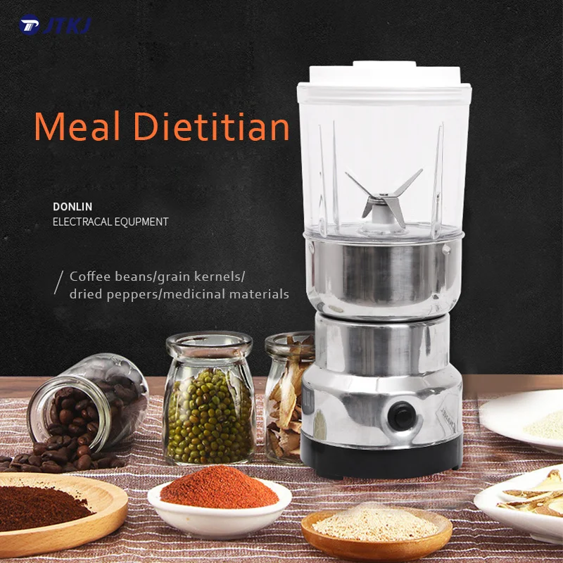 

JTKJ Multifunctional Electric Coffee Grinder Stainless Steel Grinder Cereals Nuts Spices Dried Chili Molinillo De Cafe Chile