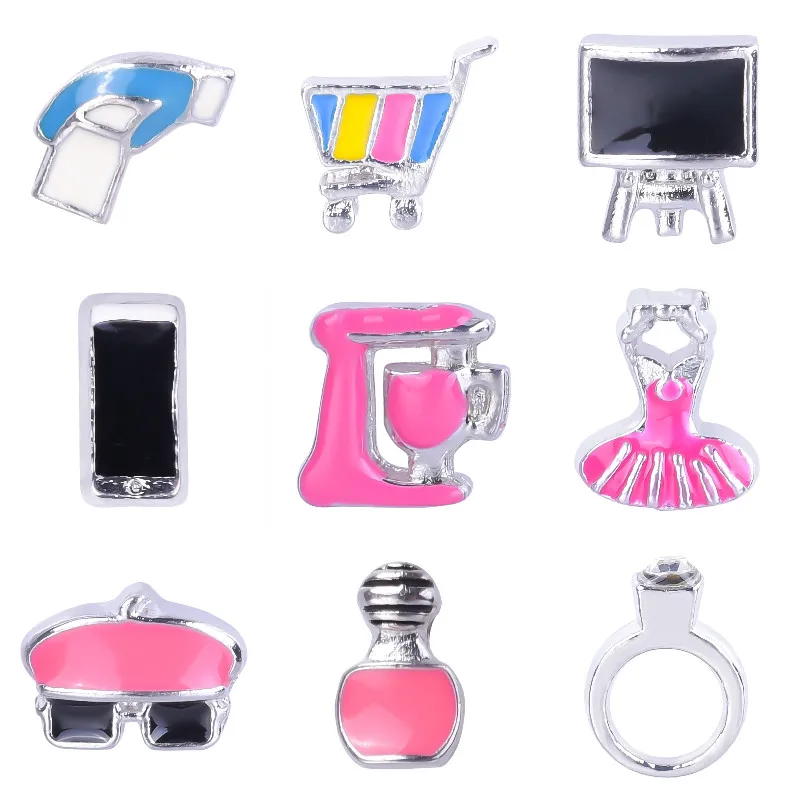 

Забавная корзина для покупок 40 шт./лот, парфюм, сотовый телефон, Плавающие Подвески в виде яйца, юбка, подвеска для фото, медальон, ювелирные и...