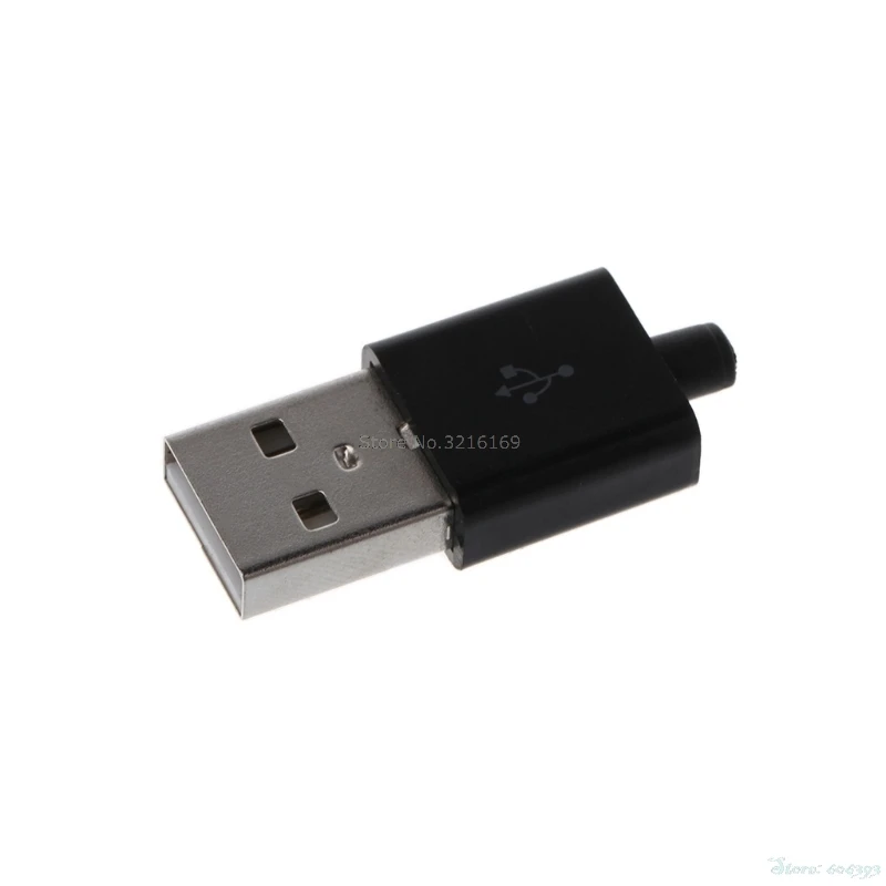 For 10Pcs/Set DIY USB 2.0 Type A Male 4P Adapter Connector Plug Socket with Plastic Shell Promotion | Строительство и ремонт