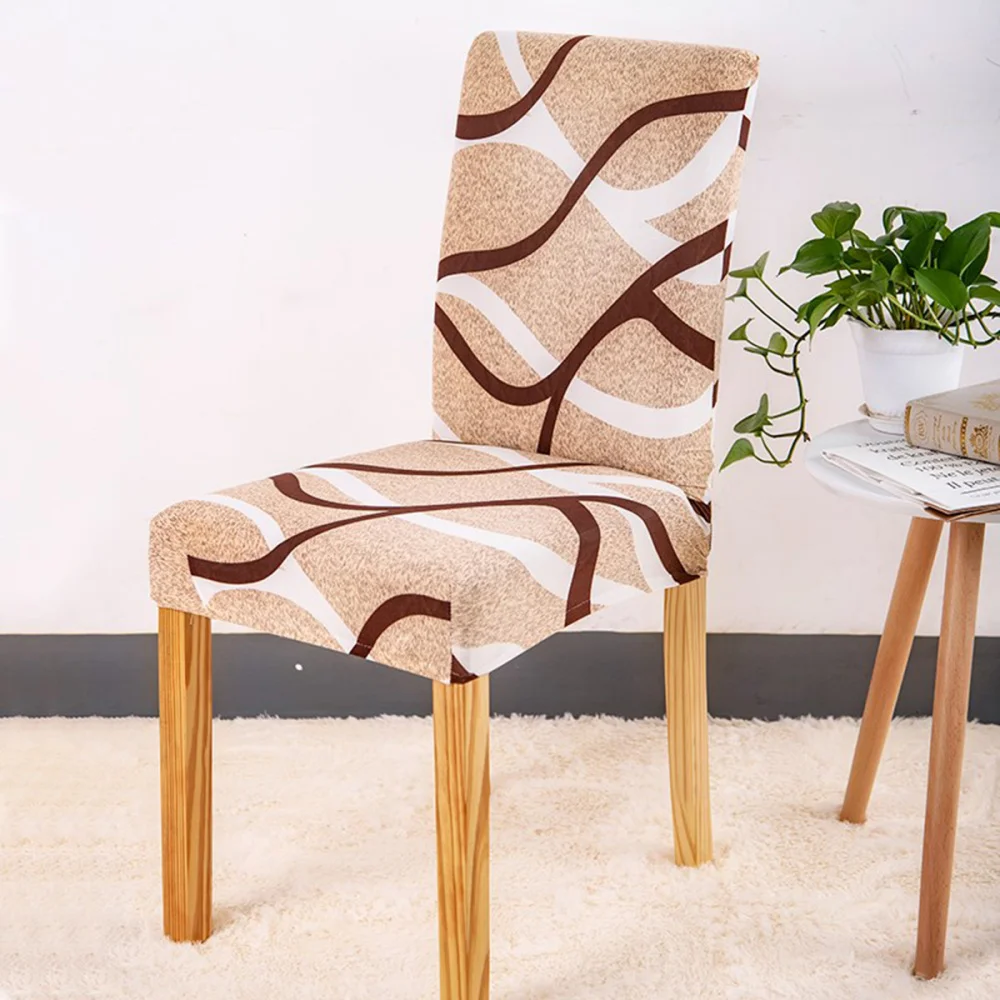 

1Pc Household Chair Cover Antifouling Seat Cover Stretchy Chair Protector for Home Hotel Restaurant (Wave)