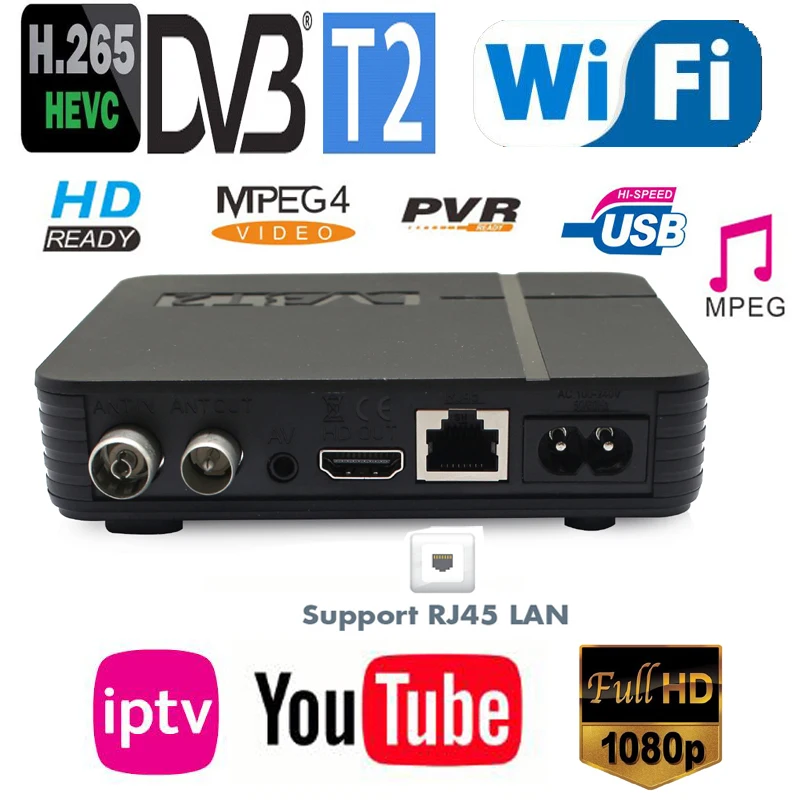 

Новый наземный цифровой мини-приемник DVB-T2 H.265/HEVC с полной совместимостью DVB-T/H264 для Германии, Нидерландов, Чехии, Европы