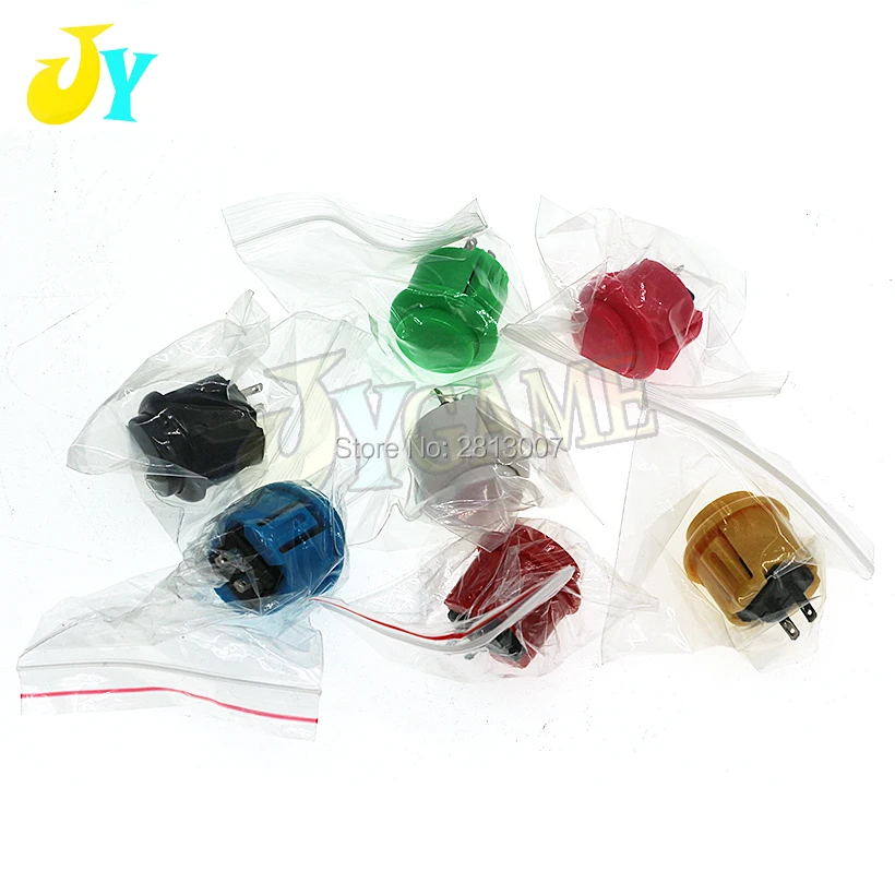 Аркадные кнопки-переключатели круглые 24 мм 1 шт. | Спорт и развлечения