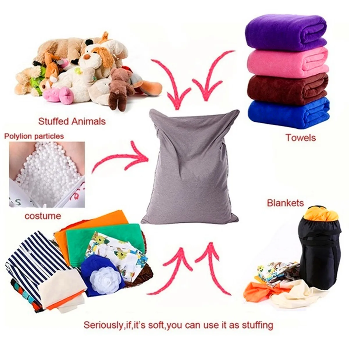 Новая ленивая Сумка-бини диваны тканевая сумка для кресла чехлы дивана пуф