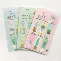 1pcs6pcs kawaii cat cactus magnetic bookmarks cute books marker stationery school office supply paper clip holder