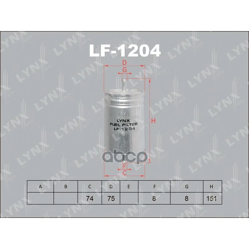 Фильтр Топливный Alfa Romeo Bmw Citroen Fiat Lancia Peugeot Renault Seat Vw Models Injection LYNXauto арт. LF1204|Масляные