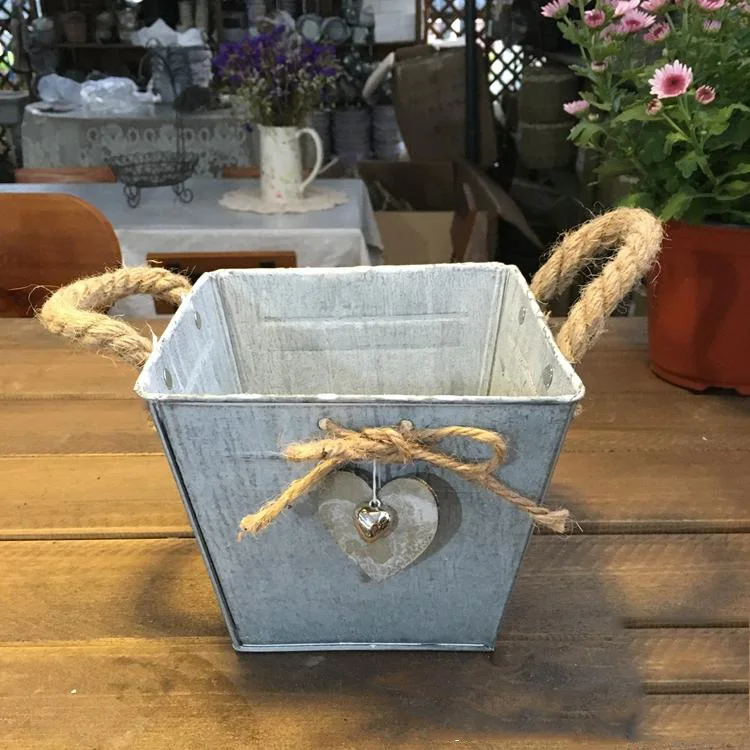 

vintage shabby chic zinc planters pot