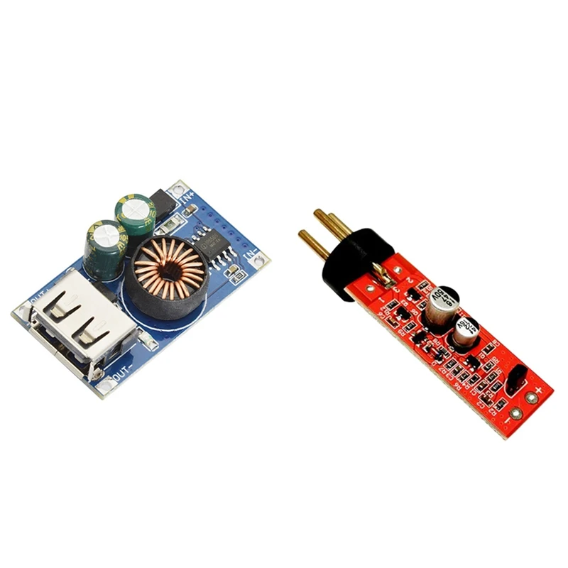 

1 Pcs 12V 24V to QC2.0 QC3.0 Fast Charge Mobile Phone Charging Board & 1 Pcs Recording Microphone Circuit Board