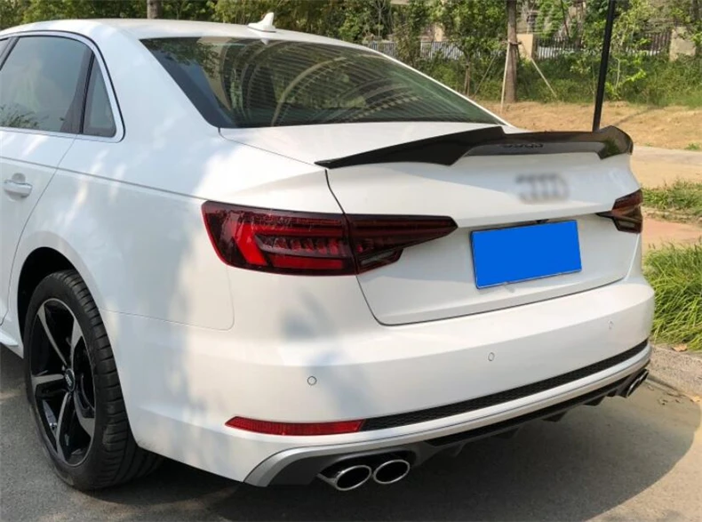 Для AUDI A4 S4 RS4 B9 B10 2017 2018 2019 2020 2021 2022 Настоящее углеродное волокно спойлер для губ