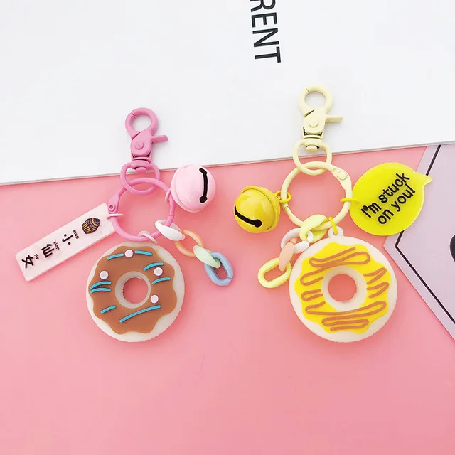 2019 Мини милый пончик брелок сумка Шарм брелки милые брелоки женский или подарок