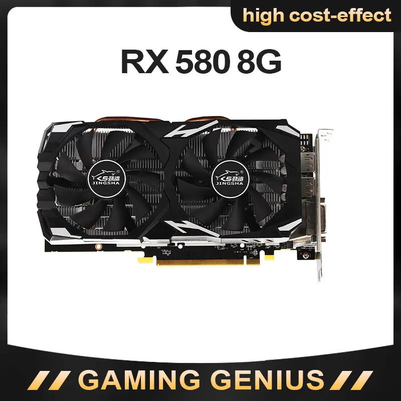 Игровые видеокарты RX580 8 Гб AMD Radeon RX 580 графический экран карты GPU для настольного