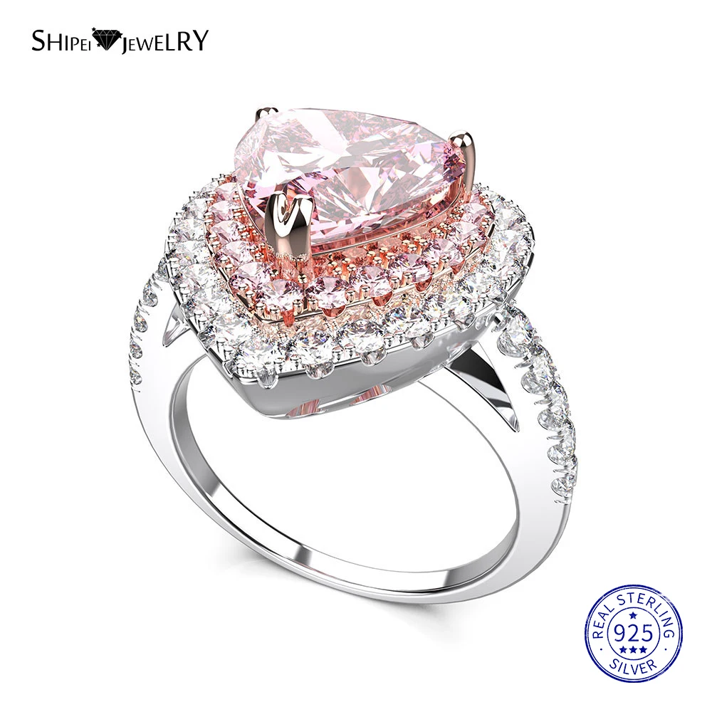 Женское Обручальное Кольцо Shipei ювелирное изделие из стерлингового серебра 100%