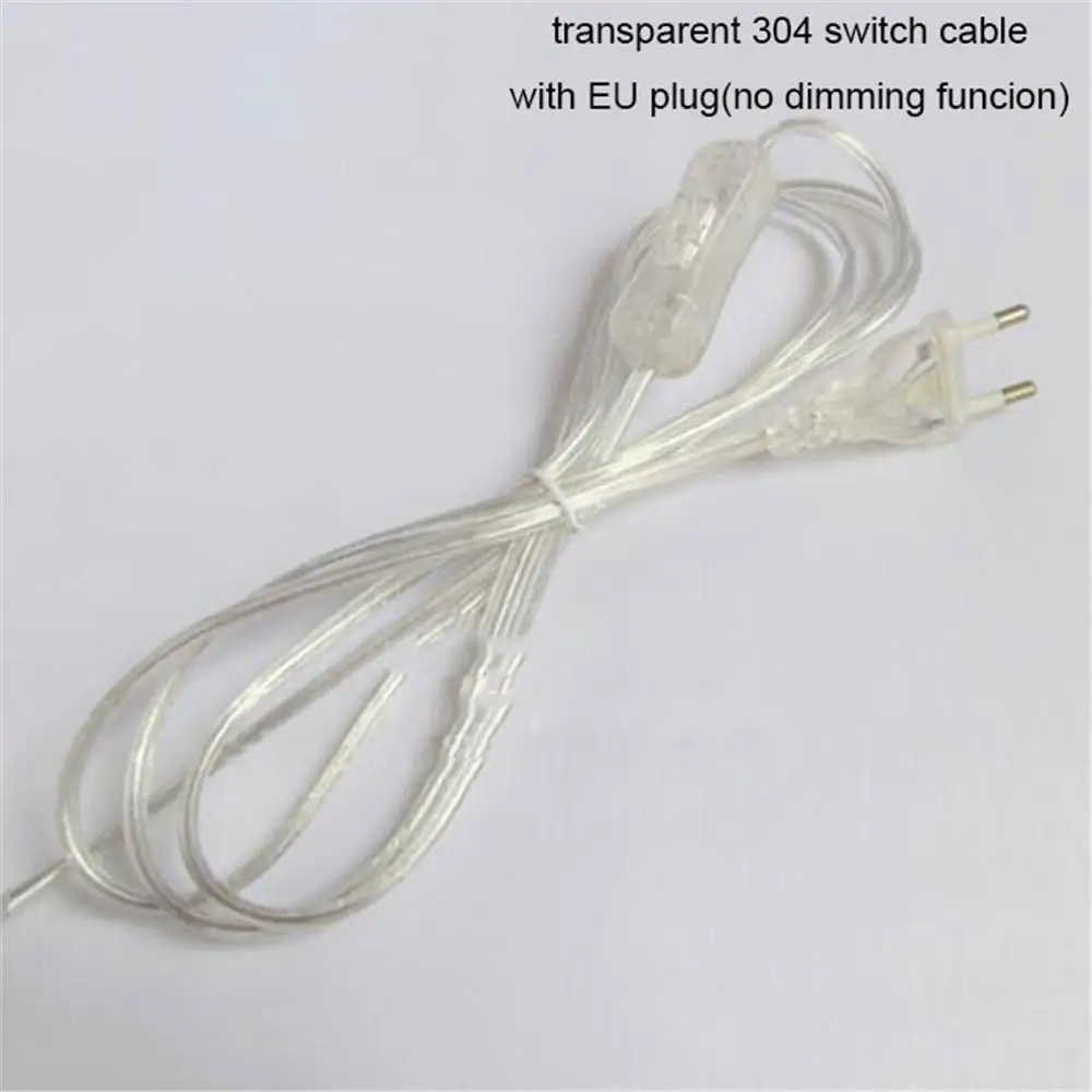 Чистый белый 1 8 м переключатель кабель светорегулятора со штепсельной вилкой 304
