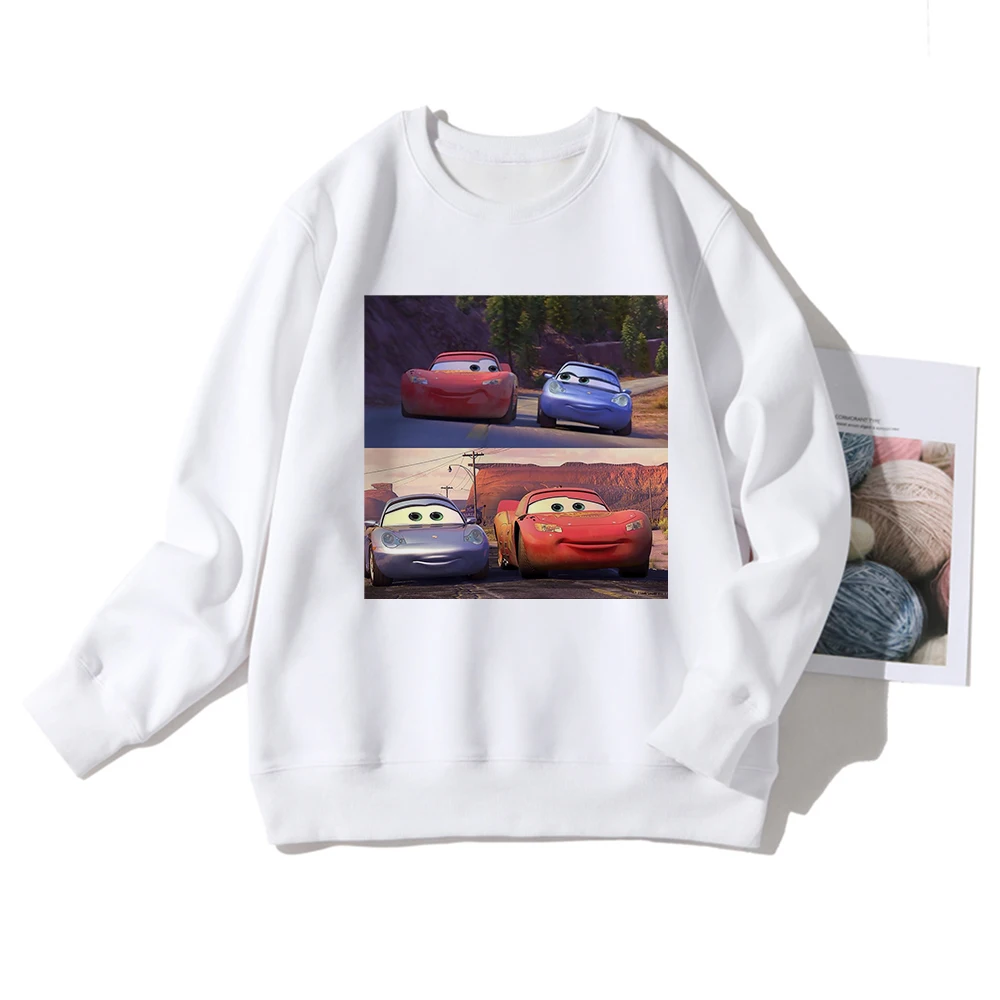 

Childhood Dream Cars Printed Sweatshirt Disney Branded Fashion Unisex Clothes Urban Casual Hip Hop Style Pullover Hoodie Women